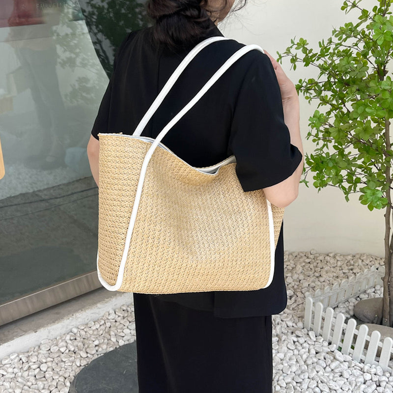 "Summer Trip" straw weaving bag