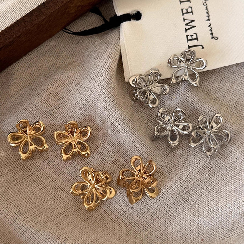 "Subtle sparkle" mini flower hair clip
