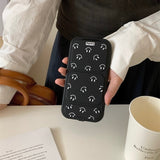 "Smile charm" vertical notebook-style smartphone case