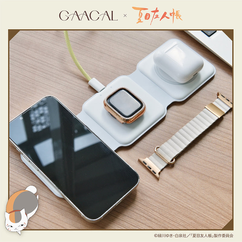 Natsume's Book of Friends x GAACAL 3-in-1 foldable wireless charger, Magsafe compatible, limited quantity, first order accepted