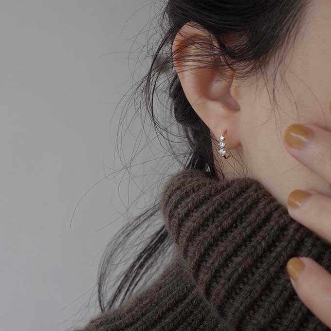 "Pure Flower" Pearl Ring Earrings