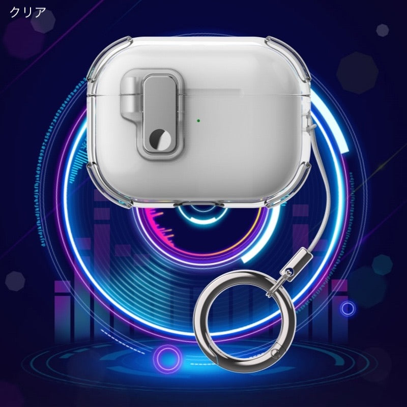 Clear brown AirPods case with "Natural Me" charm