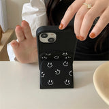 "Smile charm" vertical notebook-style smartphone case