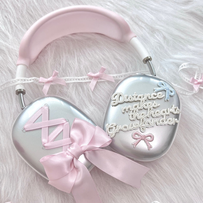 "Sweet Pink Veil" Feminine Ribbon AirPods Max Cover