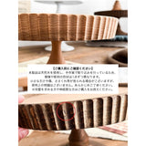 "Natural and cute floral wooden cake stand"