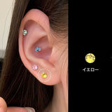 "Simple and Brilliant" Titanium Alloy Mini Diamond Earrings