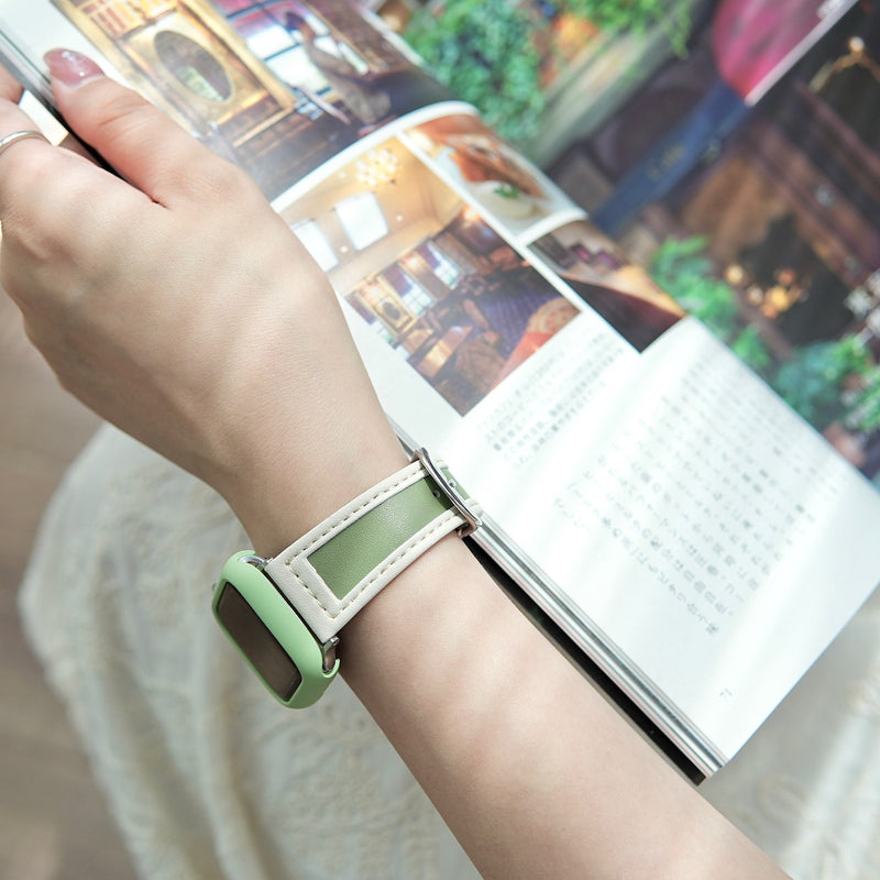 "Frame Bicolor" PU Leather Apple Watch Band 