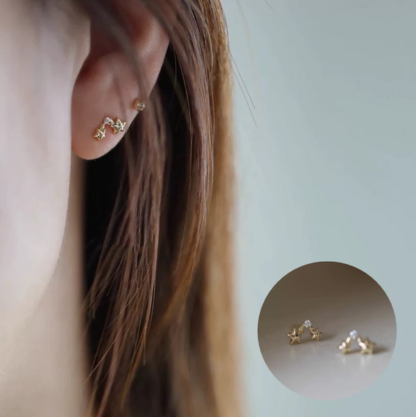 "Pure Flower" Pearl Ring Earrings