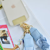 "Soft and elegant" scrunchie-style smartphone strap (crossbody type)