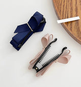 "Adult Cute" for Everyday. Sophisticated Banana Clip with Elegant Ribbon Finish