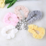 "Add a soft pop of color to your daily essentials" Fluffy smartphone wrist strap with holder sheet