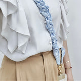 "Soft and elegant" scrunchie-style smartphone strap (crossbody type)