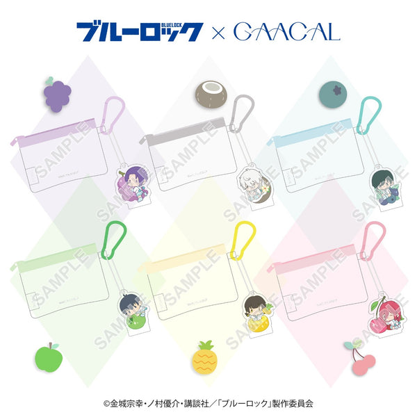 [Pre-order] Limited quantity Blue Rock x GAACAL mini clear pouch with charm Fruit ver. Chigiri Hyouma