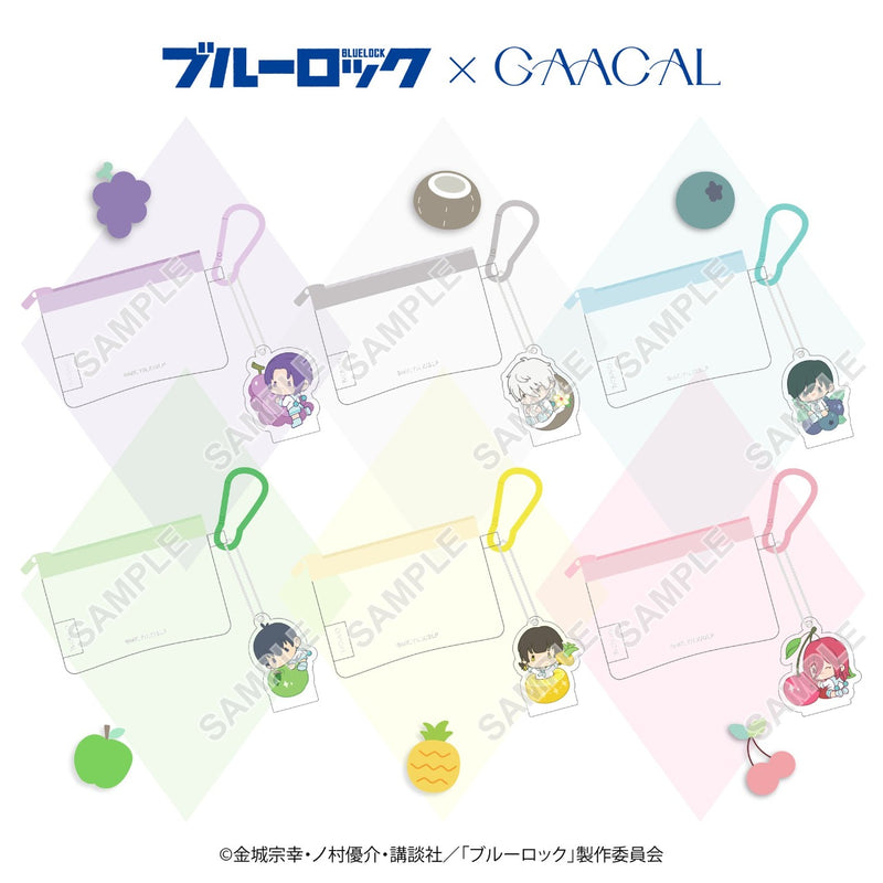 [Pre-order] Limited quantity Blue Rock x GAACAL mini clear pouch with charm, fruit version, Nagi Seishiro