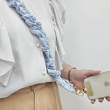 "Soft and elegant" scrunchie-style smartphone strap (crossbody type)