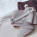 Pearl-Embellished Ribbon Hair Clip: A Touch of Elegant Charm