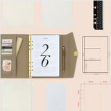 "Adult Note" Loose Leaf Notebook Refills A5 A6 Monthly &amp; Weekly Basic