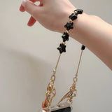"Carry Your Sparkle" Custom Initial x Star Beaded Phone Strap / Handmade with High-Transparency Case for iPhone 14-15
