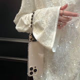 "Carry Your Sparkle" Custom Initial x Star Beaded Phone Strap / Handmade with High-Transparency Case for iPhone 14-15