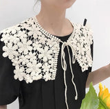 "Wearing Flowers" Floral Cotton Lace Shawl