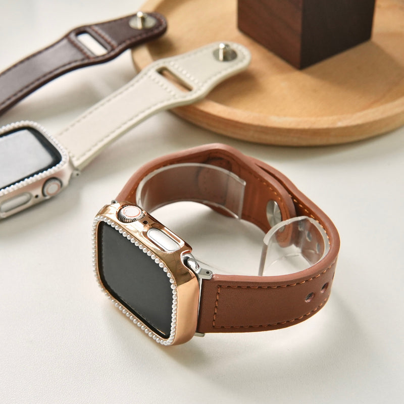 "Beyond the ordinary" PU leather simple Apple Watch band