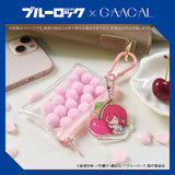 Limited quantity Blue Rock x GAACAL mini clear pouch with charm, fruit version, by Rin Ito