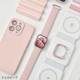 "Waterproof and magnetic" light-colored silicone band 