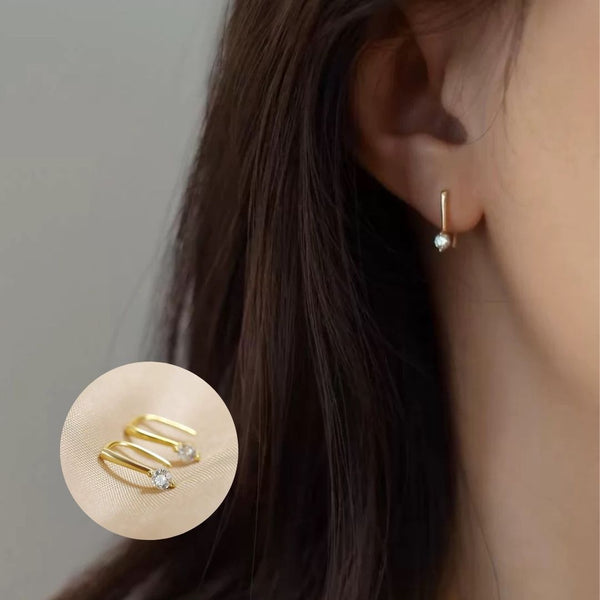 "Simple Elegance" Gold Drop Earrings