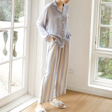 "Wonderful Blue" Dog Embroidered Pajama Set