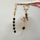 "Carry Your Sparkle" Custom Initial x Star Beaded Phone Strap / Handmade with High-Transparency Case for iPhone 14-15
