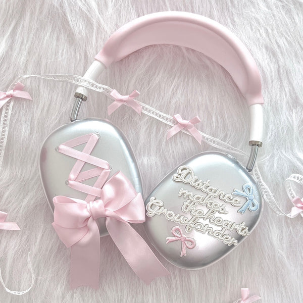 "Sweet Pink Veil" Feminine Ribbon AirPods Max Cover