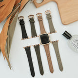 "Authentic Band" Genuine Leather Apple Watch Band 