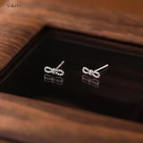 "Twisted Ribbon" Silver Earrings