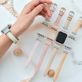 "Shining Pearl" Cowhide Apple Watch Band 