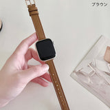 "Adult Color" Genuine Leather Apple Watch Band 