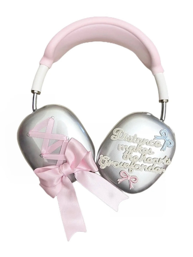 "Sweet Pink Veil" Feminine Ribbon AirPods Max Cover