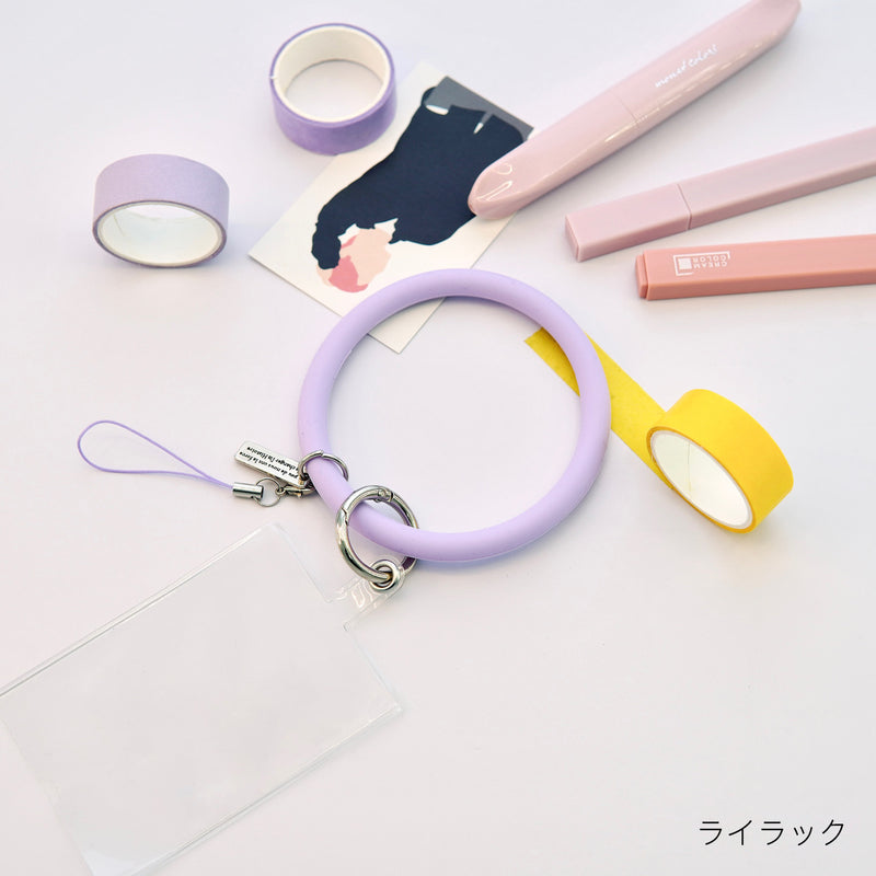 "Oshikatsu 3way" multi-function ring with clear card holder to prevent falling