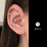 "Simple and Brilliant" Titanium Alloy Mini Diamond Earrings