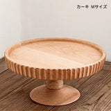 "Natural and cute floral wooden cake stand"