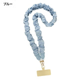 "Soft and elegant" scrunchie-style smartphone strap (crossbody type)