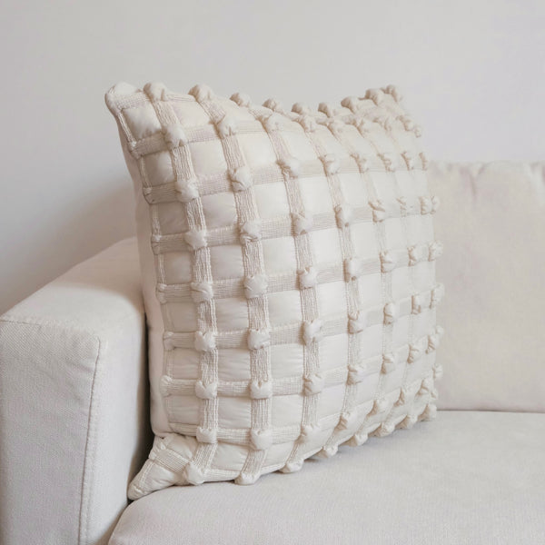 "Natural Square" lattice pattern cushion cover