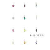 Add the colors of your favorite to your everyday life: 12 Oshi Color Drop & Rhombus Zirconia Necklace | S925 Silver (14K Plated)