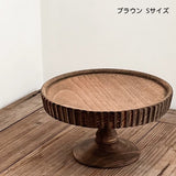 "Natural and cute floral wooden cake stand"