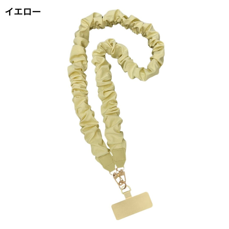 "Soft and elegant" scrunchie-style smartphone strap (crossbody type)