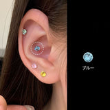 "Simple and Brilliant" Titanium Alloy Mini Diamond Earrings