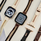 "Colorful Lines" PU Leather Apple Watch Band 