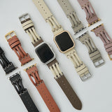 "Connected and lightweight" PU leather Apple Watch band 