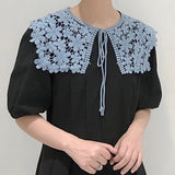 "Wearing Flowers" Floral Cotton Lace Shawl