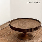"Natural and cute floral wooden cake stand"