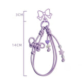 Adult-Cute Balletcore. Handmade Lace-Up Ribbon Phone Strap | Butterfly Ribbon - Drop Prevention [2 Colors]